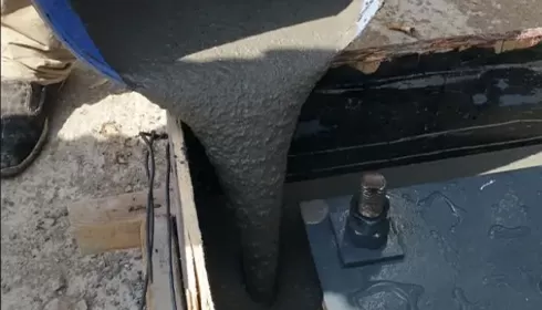 Teste de desempenho de material de Grouting