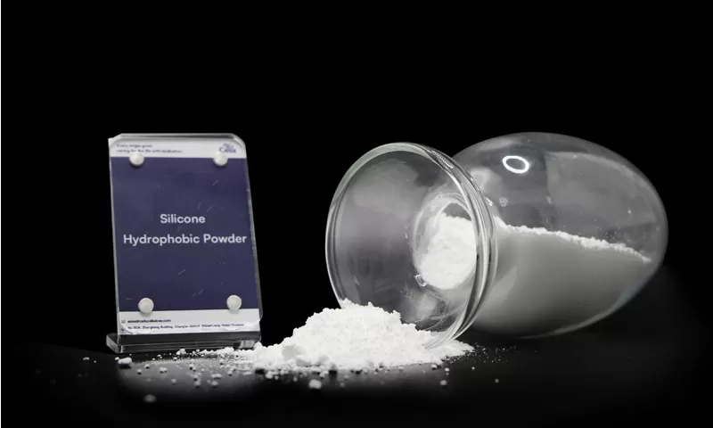 Pó hidrofóbico de silicone para usos